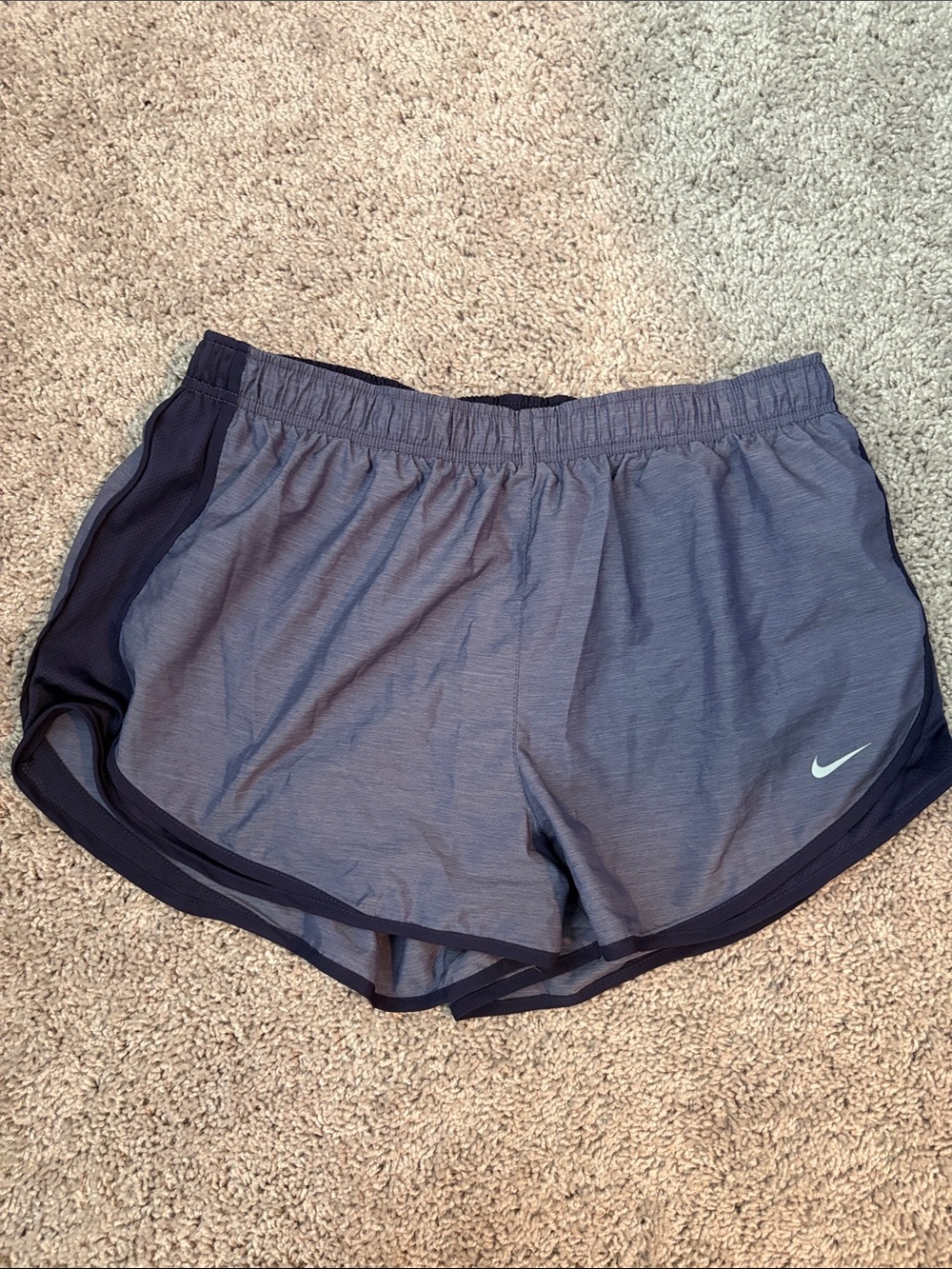 Nike Women’s Athletic Shorts in Purple/Grey with Dark Purple Trim